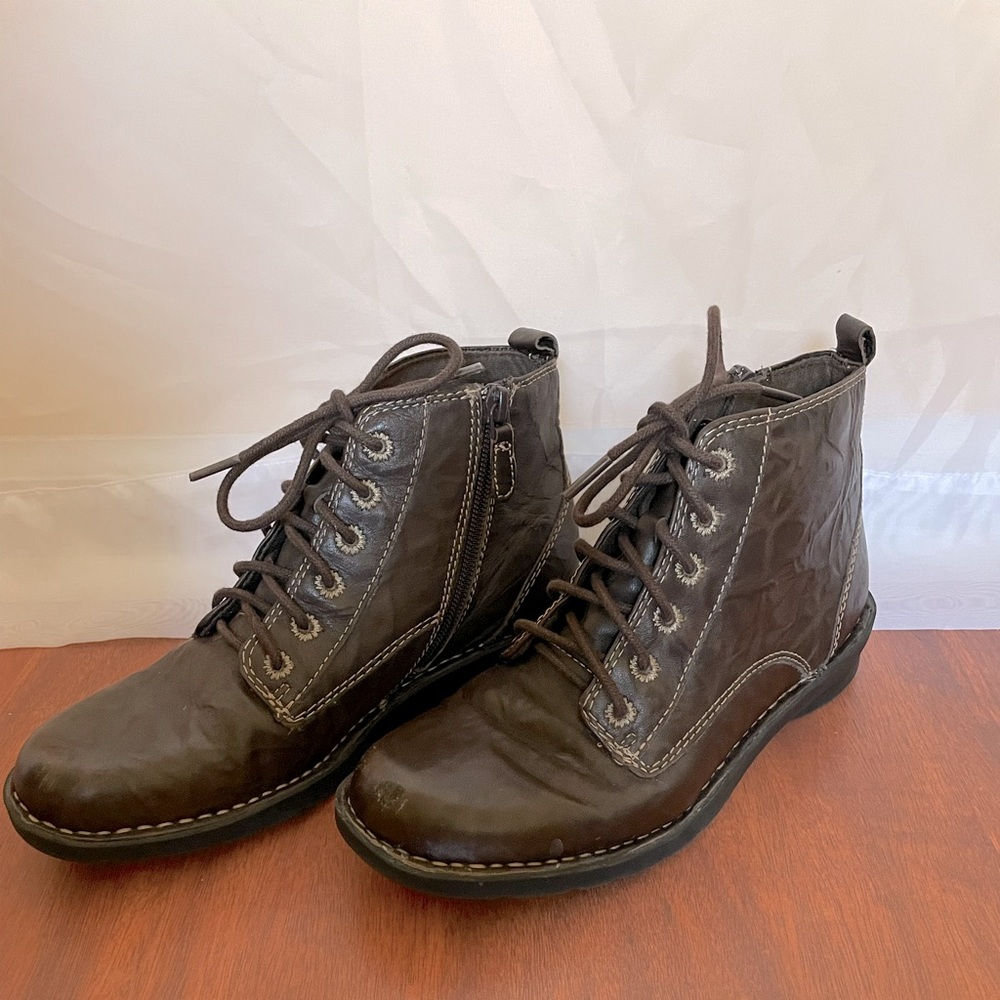 Clarks Dark Brown Nikki North Ankle Boots